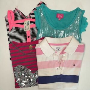 Kids Short Sleeve Blouses - Lot of 4